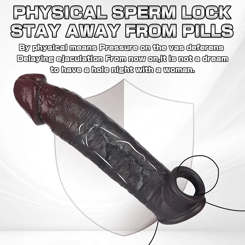 8.2" x 1.9" Realistic Liquid Silicone BBC Penis Sleeve