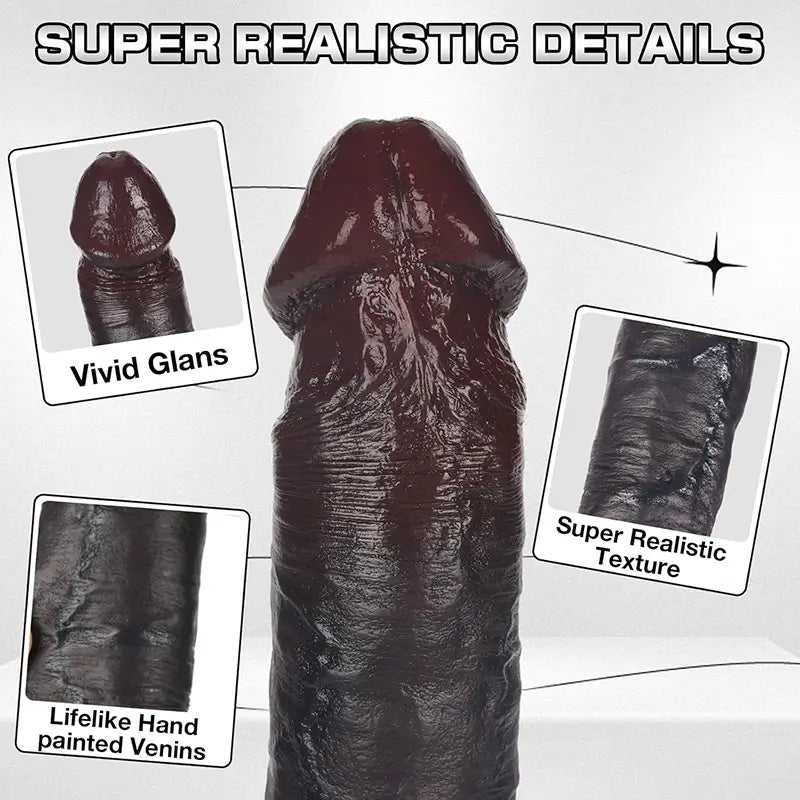 8.2" x 1.9" Realistic Liquid Silicone BBC Penis Sleeve