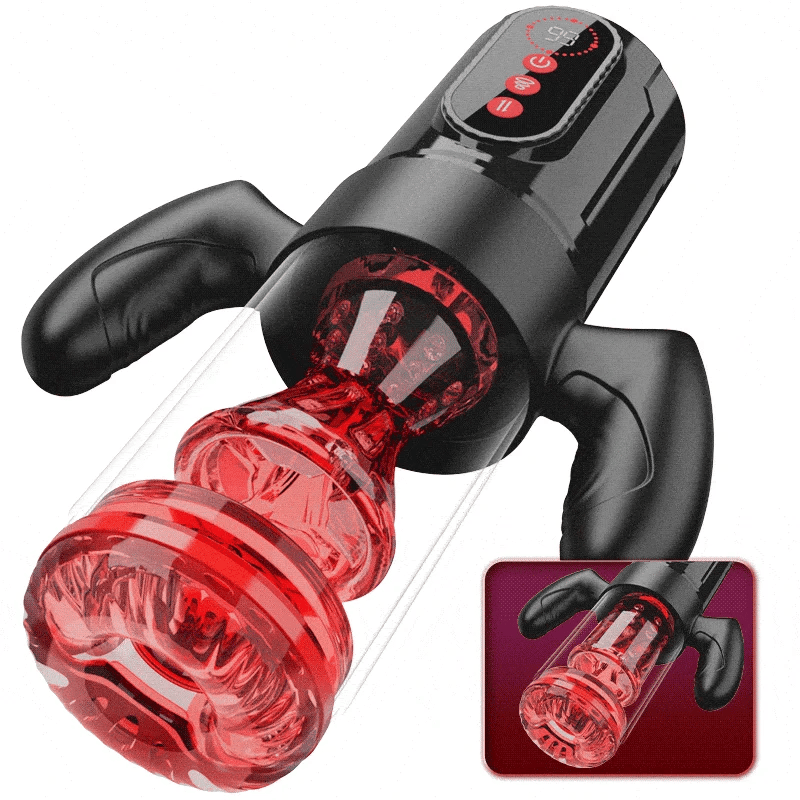XS5: Best Blowjob Masturbator - 9 Thrusting & Rotating 9 Suction with Handle Male Stroker