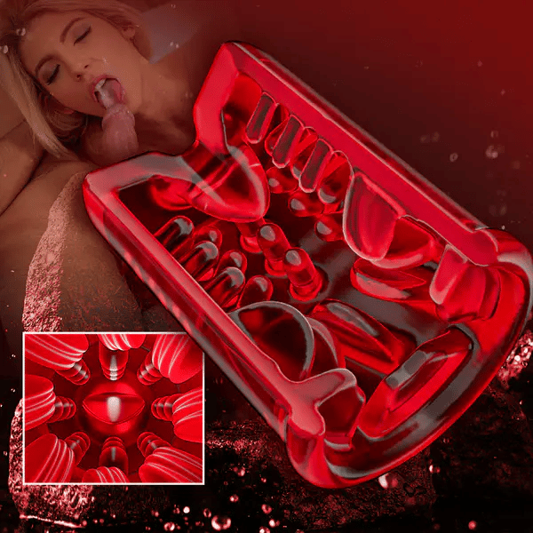 XS5: Best Blowjob Masturbator - 9 Thrusting & Rotating 9 Suction with Handle Male Stroker