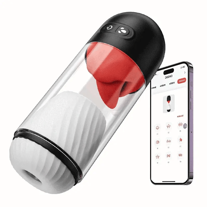 XR10: App Controlled Blowjob Mouth Toy with 9 Tongue Licking & Vibration Modes