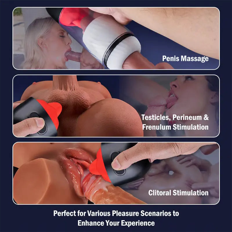 XR10: App Controlled Blowjob Mouth Toy with 9 Tongue Licking & Vibration Modes