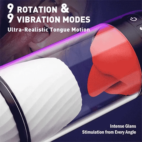 XR10: App Controlled Blowjob Mouth Toy with 9 Tongue Licking & Vibration Modes