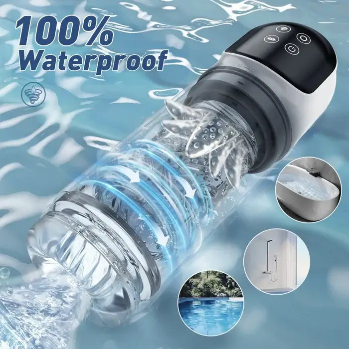 XR3 Plus: 2 In 1 Full Waterproof Blowjob Stimulator Water Vacuum Pump