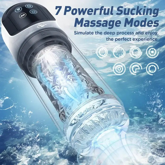 XR3 Plus: 2 In 1 Full Waterproof Blowjob Stimulator Water Vacuum Pump