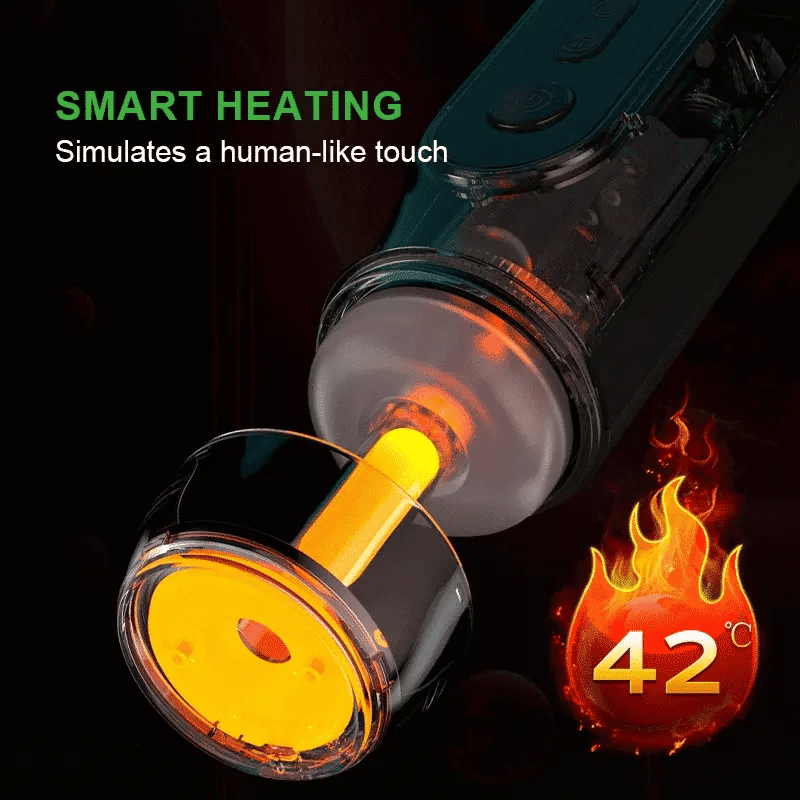 XS14: 6 In 1 Thrusting Vibrating Heating Voice Cock Suck Machine