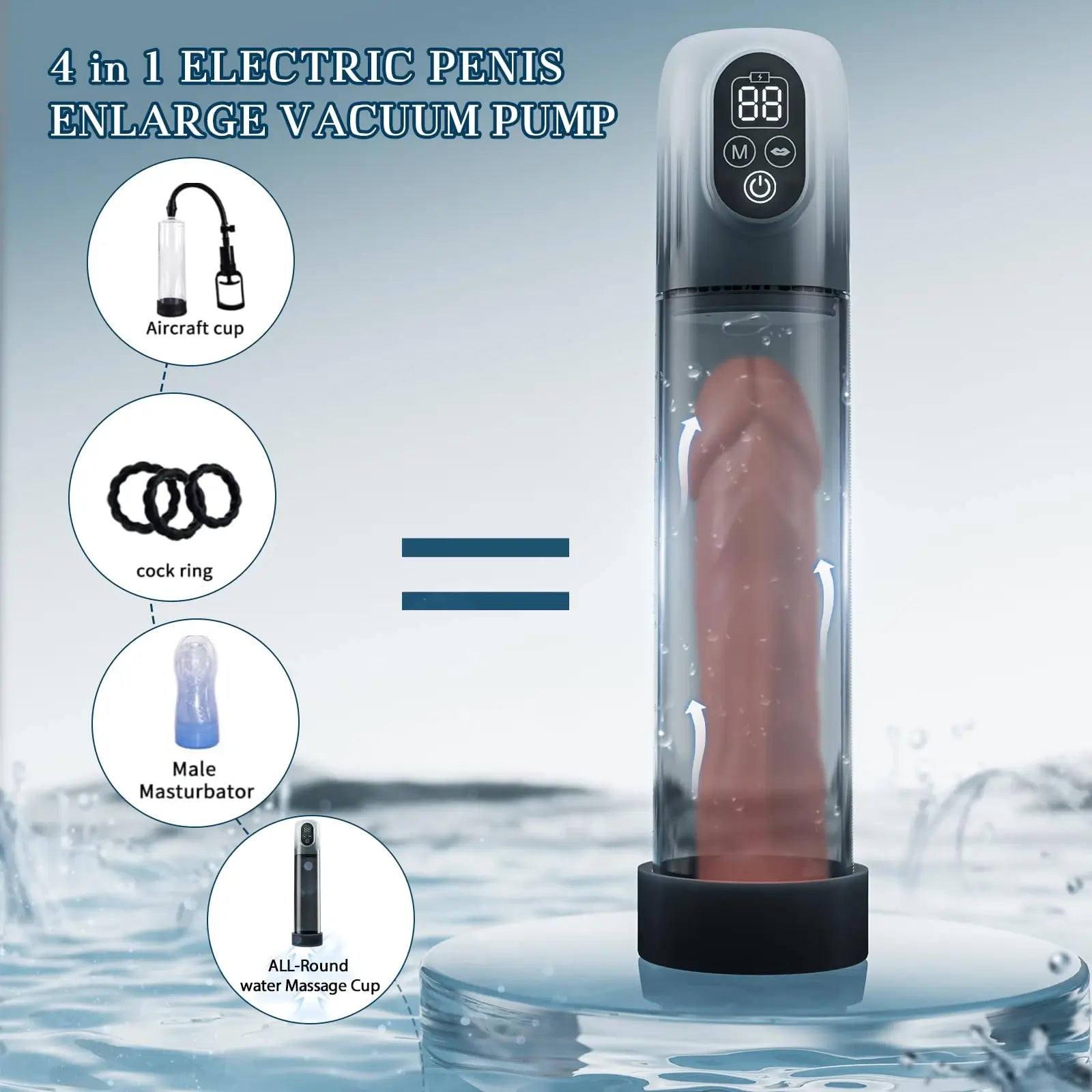 XP2: Electric Water Penis Pump With 6 Training Modes