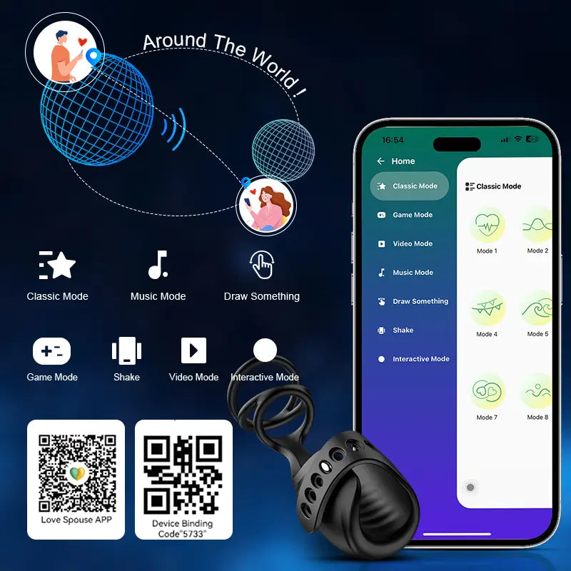 XG5: App Control 3 In 1 Masturbator Trainer Penis Ring