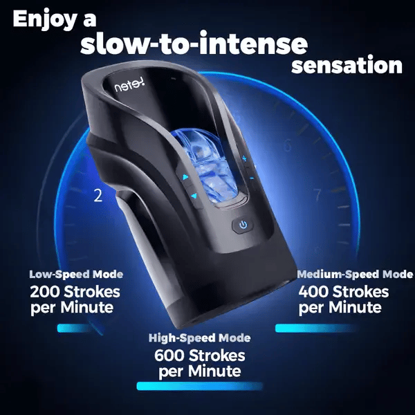 Leten Cannon King Mini with adjustable speed modes from slow to intense for customized pleasure