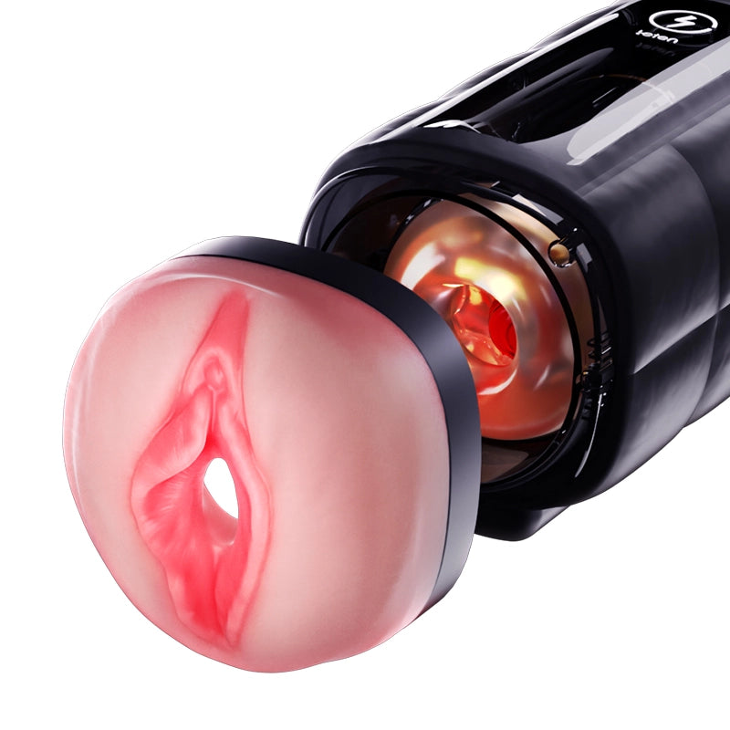 Leten Zero Gravity: 10 Frequency 6 Speed Thrusting Vibrating Stroker with 360° Infrared Heated