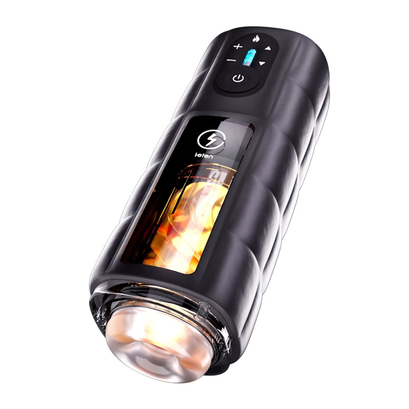 Leten Zero Gravity: 10 Frequency 6 Speed Thrusting Vibrating Stroker with 360° Infrared Heated