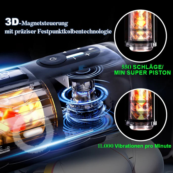 Leten Zero Gravity: 10 Frequency 6 Speed Thrusting Vibrating Stroker with 360° Infrared Heated