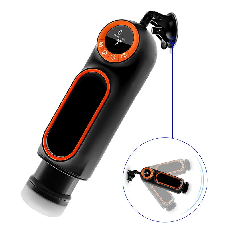 Male masturbator with suction cup and adjustable angles