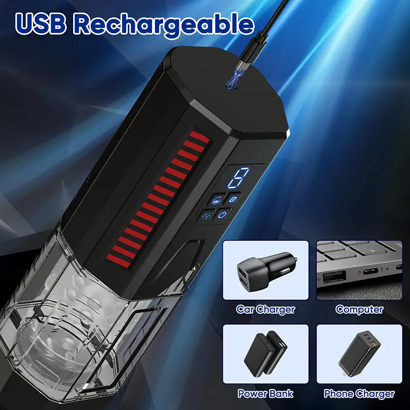 XR6: Rotating Vibrating Male Thrusting Masturbator with Tongue Licking