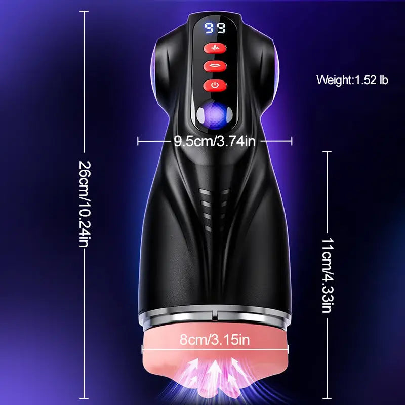 XV11: APP Control Men Masturbator with 9 Sucking & Vibrating 3 Sleeves