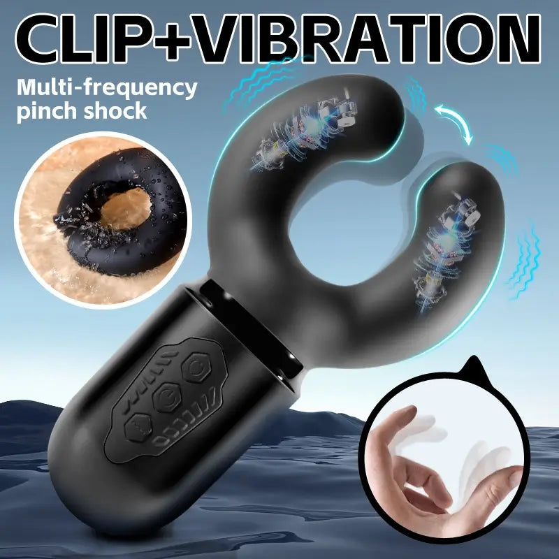 XG19: Waterproof Penis Glans Stimulator with 10 Clipping Vibrating