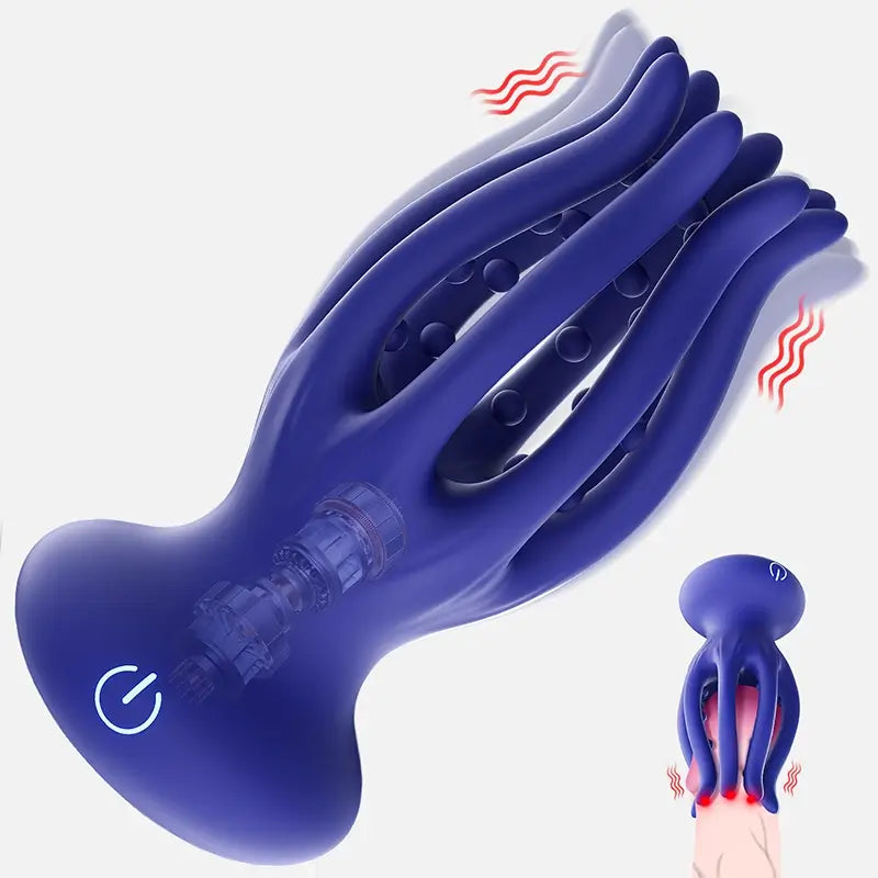 XG16: Octopus Tentacle Penis Glans Trainer with 10 Vibration Modes