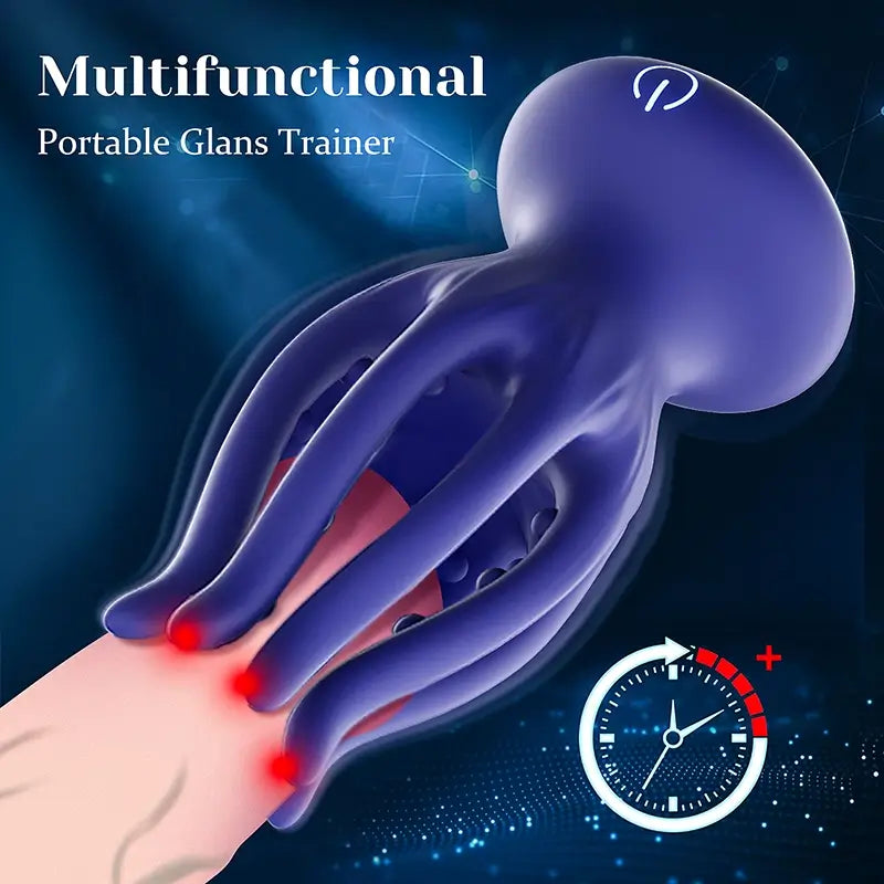 XG16: Octopus Tentacle Penis Glans Trainer with 10 Vibration Modes