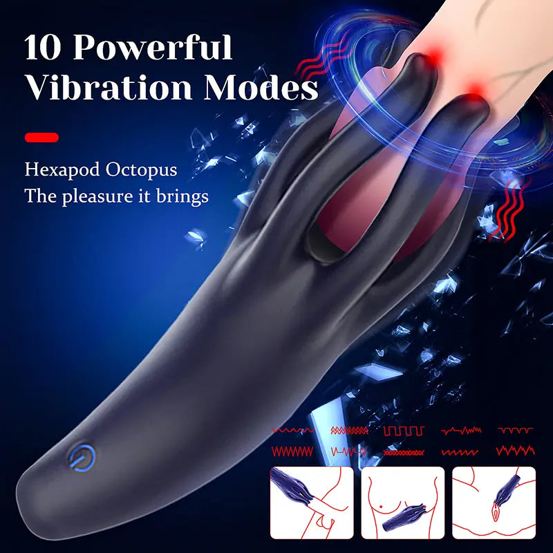 XG17: Monster Tentacle Penis Glans Vibrator with 10 Modes