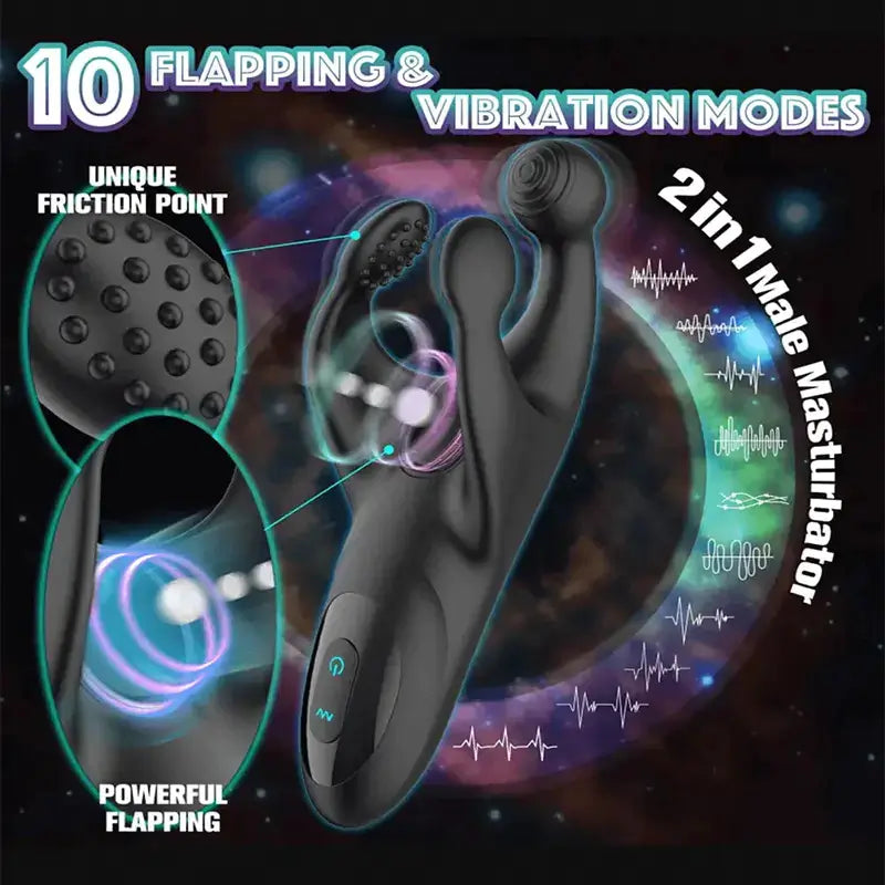 XG9: Portable Penis Head Stimulator with 10 Vibrating Modes