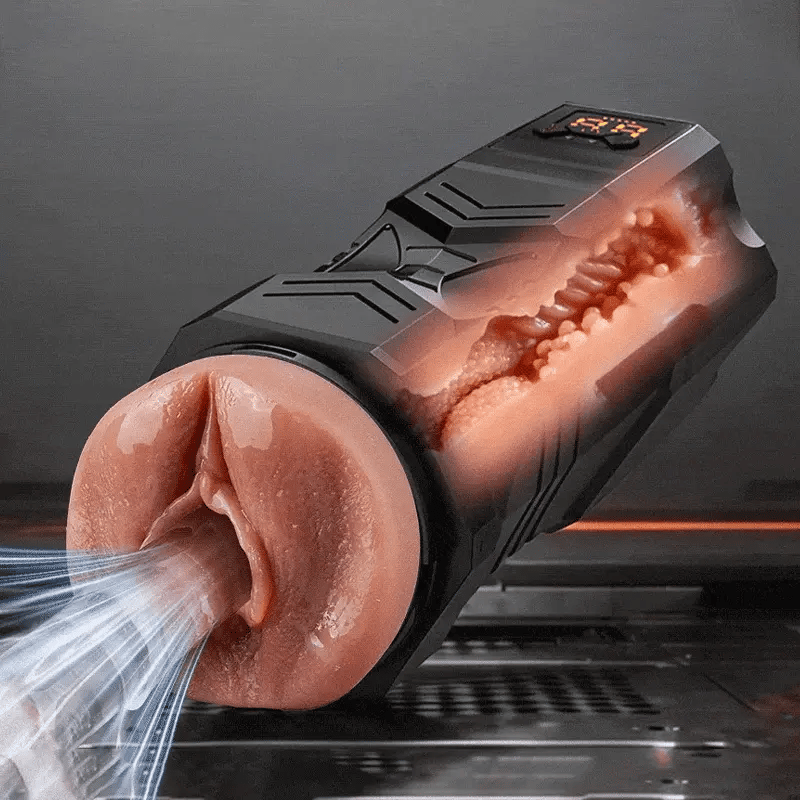 XV10: Realistic Milf Labia Electric Vagina Masturbator with 5 Suction 9 Vibration Modes