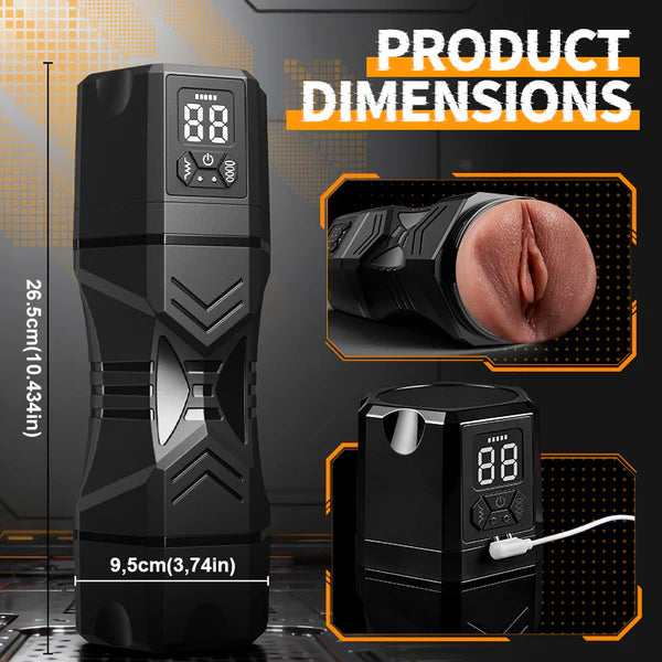 XV10: Realistic Milf Labia Electric Vagina Masturbator with 5 Suction 9 Vibration Modes