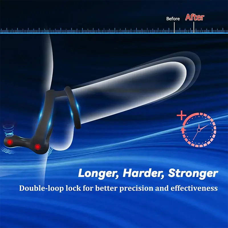 PR6: Dual Motors Penis Testicle Taint Remote Control Cock Ring