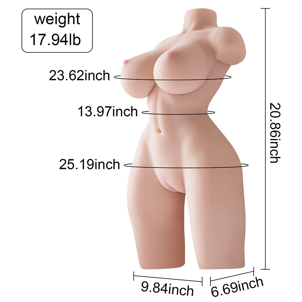 Rosalie: 17.94LB Realistic Female Sex Torso with Big Boobs