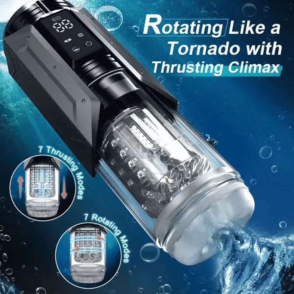XT20: Sucking Vibrating Thrusting Rotating Stroker 100% Waterproof