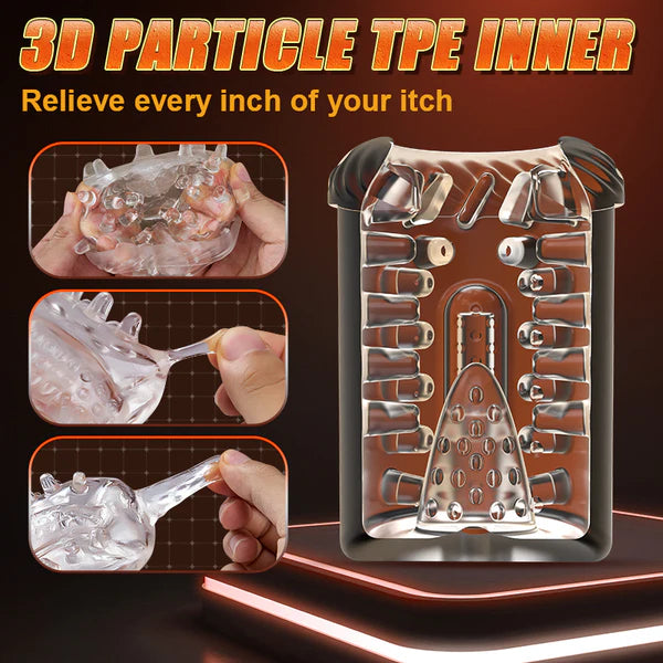 XR15: Licking Massage Thrust Rotation Vibrating One-Key Burst Stroker