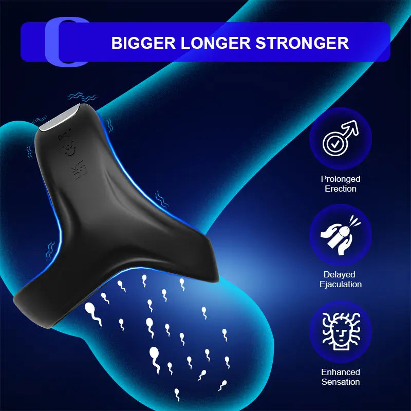 PR7: Waterproof Cock Ring with 10 Powerful Vibrating Modes
