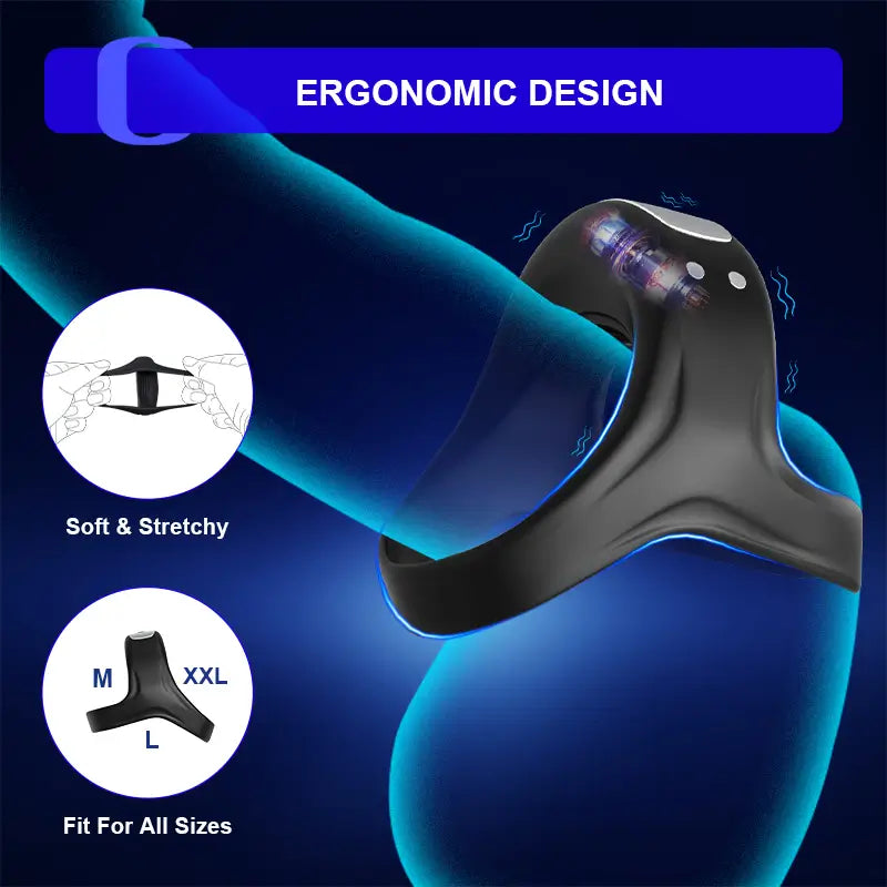 PR7: Waterproof Cock Ring with 10 Powerful Vibrating Modes