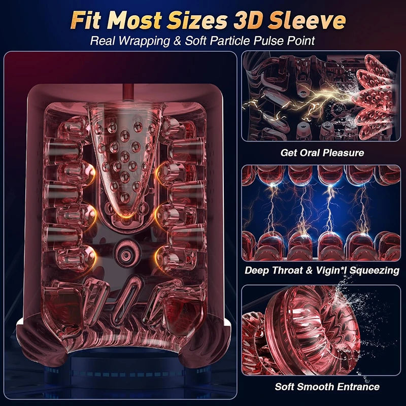 XR4 Pro: App-Control Waterproof Thrusting Rotating Sucking Vibrating Licking Blowjob Masturbator