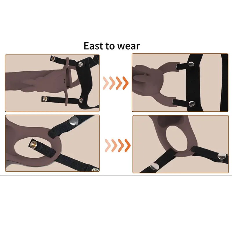 APP & Remote Control Wearable Penis Sleeve with G Spot Rabbit Vibrator