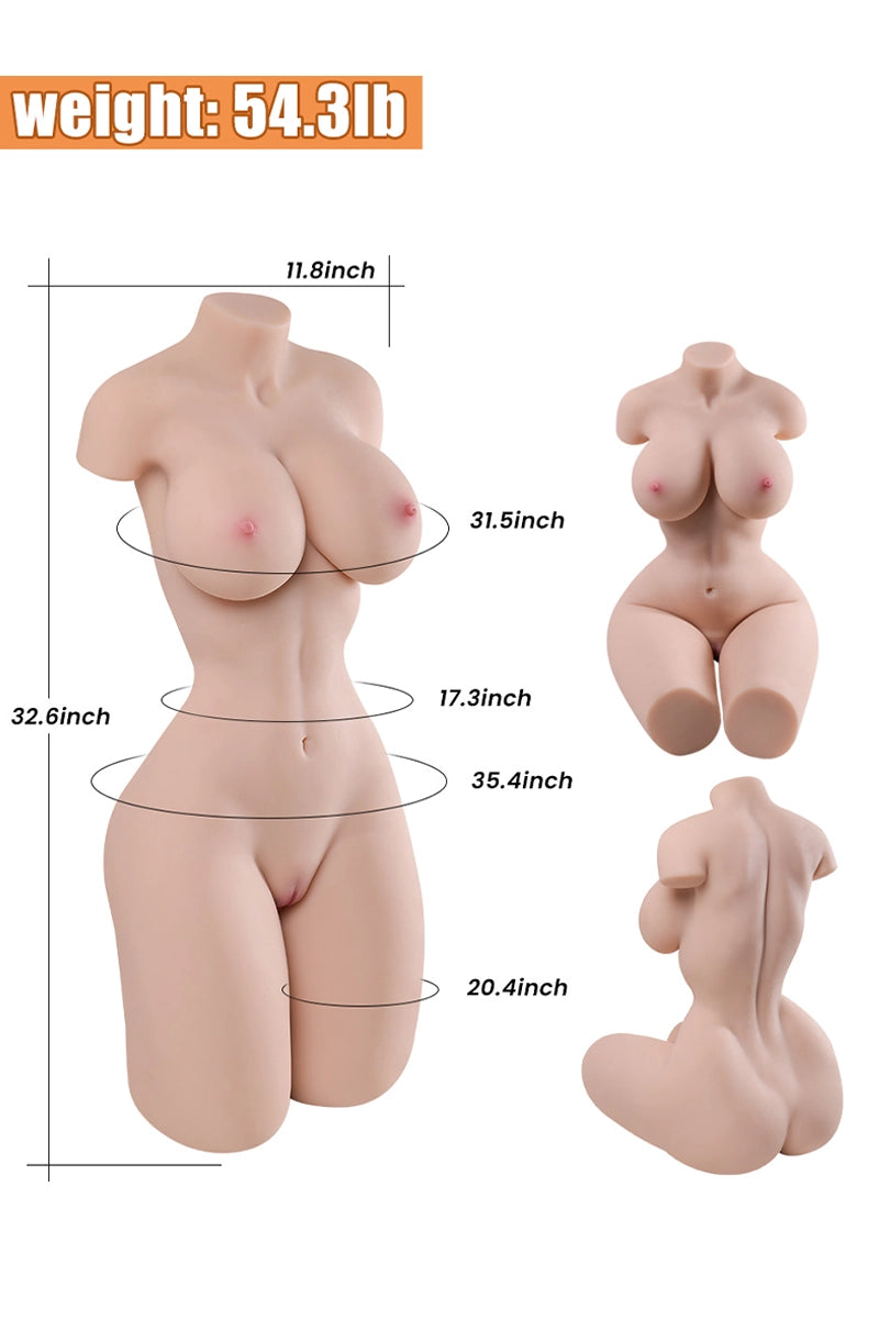 Caroline: 54.3LB BBW Life Size Sex Doll Torso