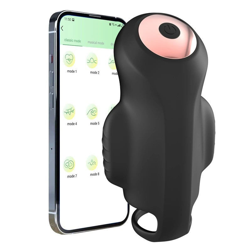 XG4: Dual Motor 9 Vibrating App Control Glans Trainer with Penis Ring