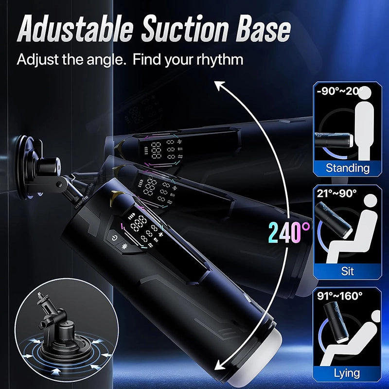 XT4: Hands Free Masturbators with 7 Thrusting & Sucking & Vibration Modes