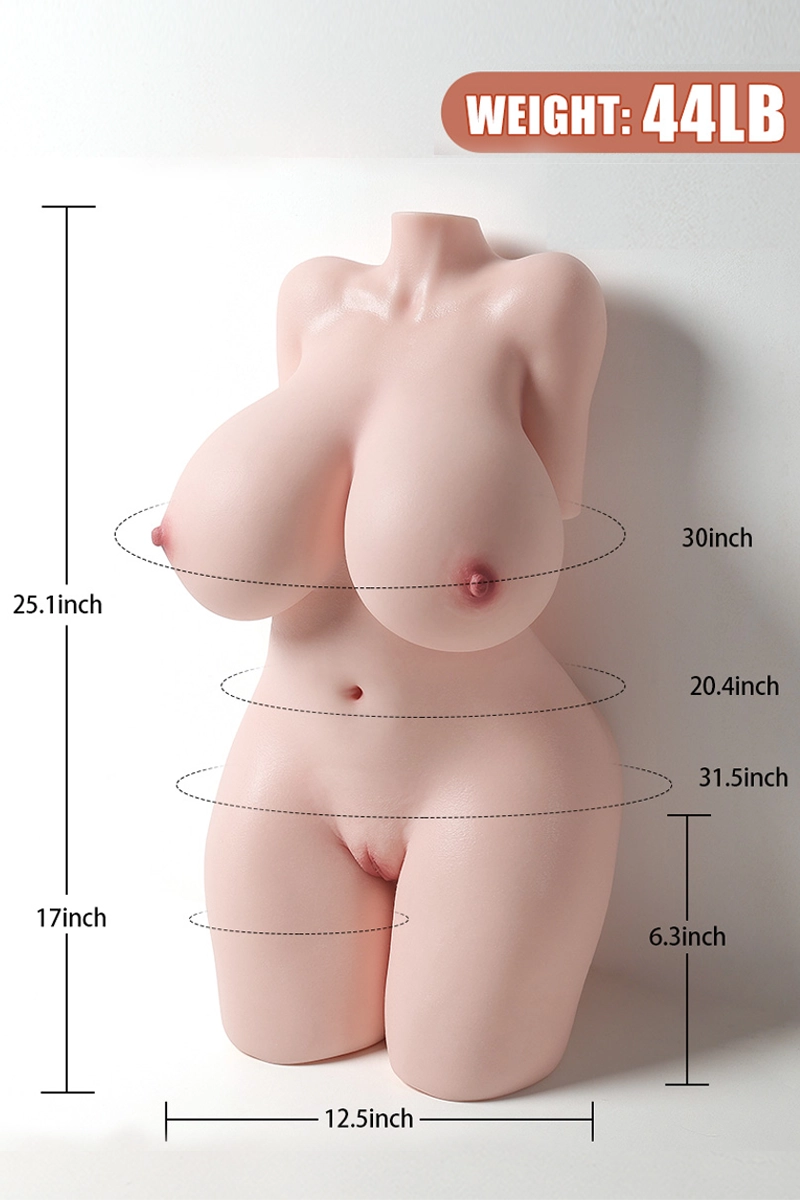 Jenny: 44LB Life Size BBW Full Silicone Torso Sex Doll Bubble Butt Big Boobs