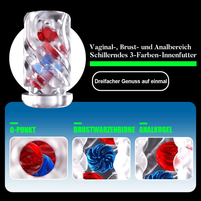 Leten Zero Gravity: 10 Frequency 6 Speed Thrusting Vibrating Stroker with 360° Infrared Heated