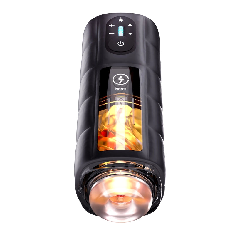 Leten Zero Gravity: 10 Frequency 6 Speed Thrusting Vibrating Stroker with 360° Infrared Heated