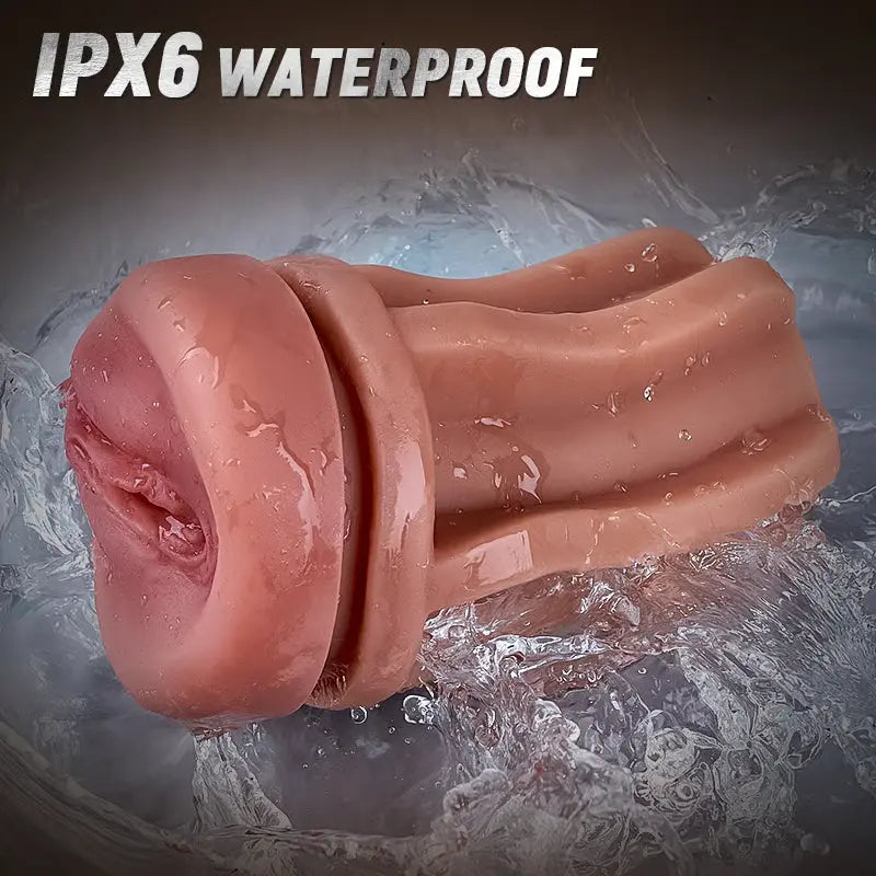 XV6: Pocket Vagina Deep Throat Male Vibrating Masturbator with 10 Vibrating Sucking Modes