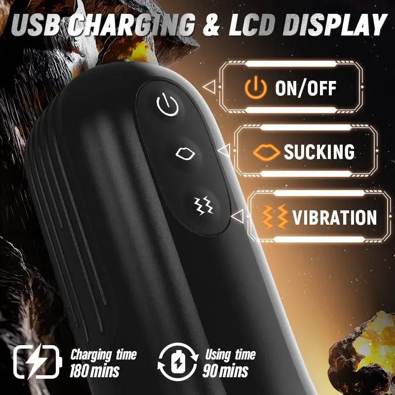 XV6: Pocket Vagina Deep Throat Male Vibrating Masturbator with 10 Vibrating Sucking Modes