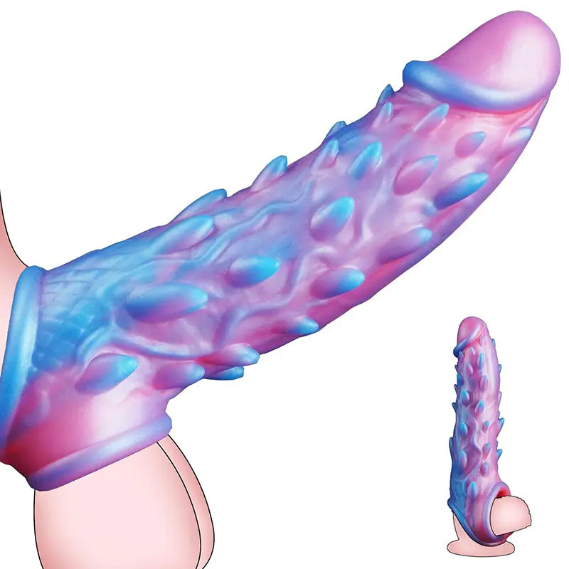 7.8" x 1.85" Monster Penis Sleeve for Couples