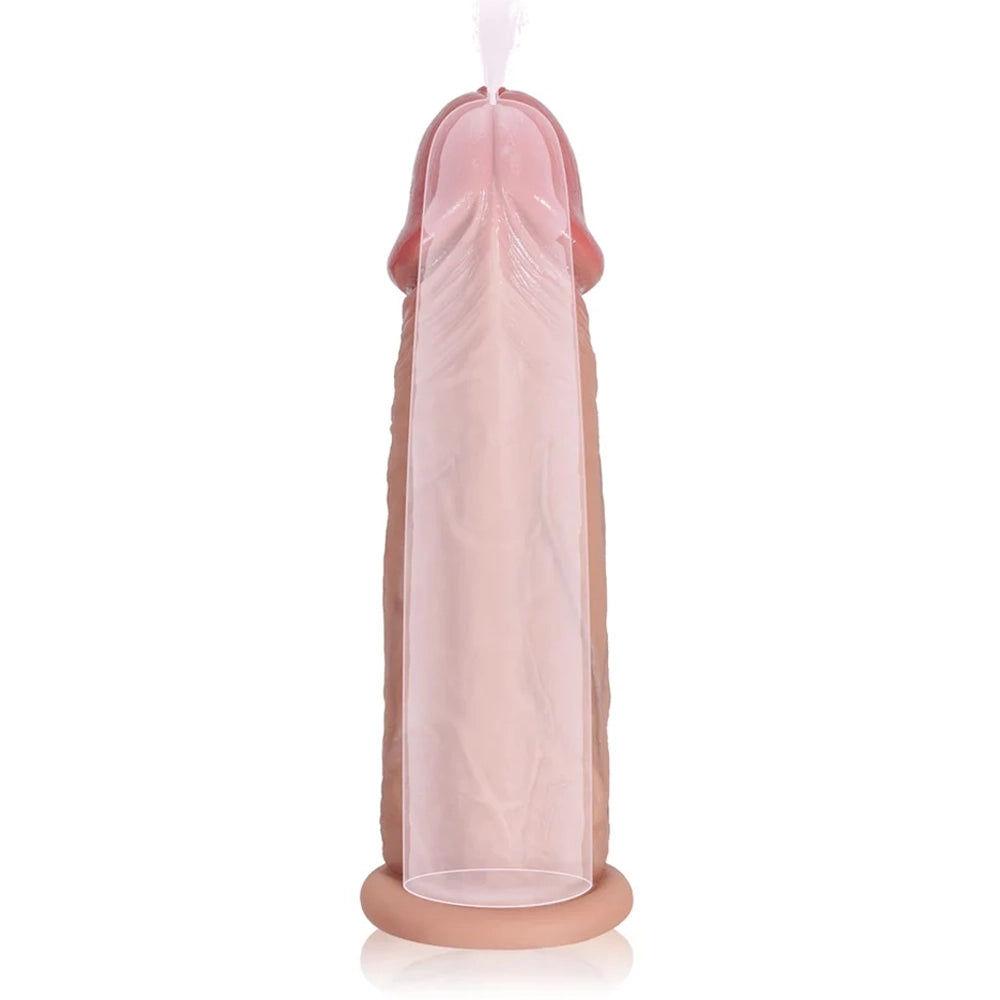 6" x 1.5" Brown Realistic Open Ended Penis Sleeves