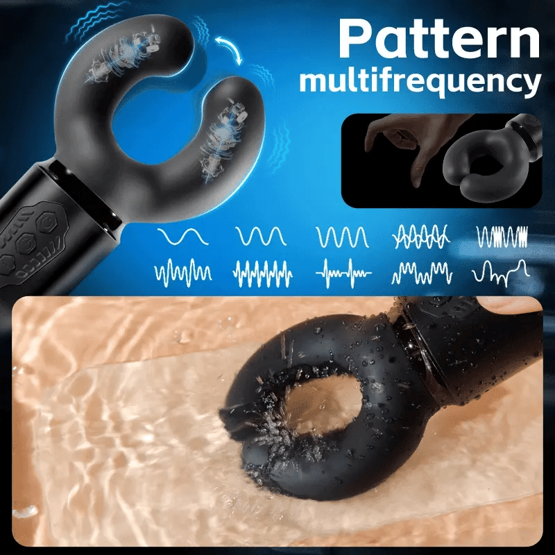 XG19: Waterproof Penis Glans Stimulator with 10 Clipping Vibrating
