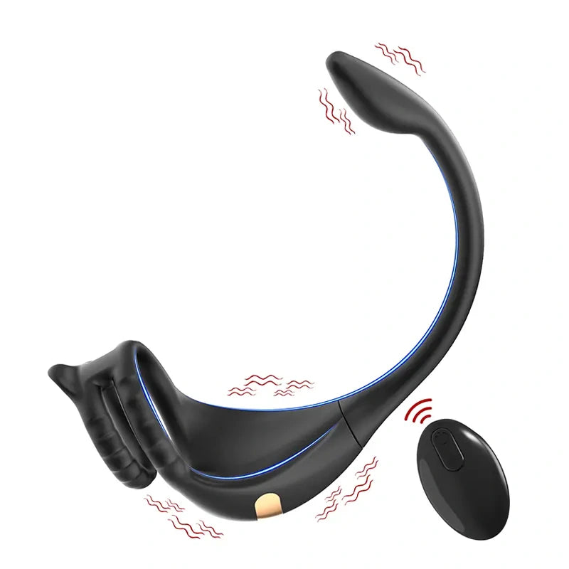 PM2: Remote or App Control Prostate Massager with Penis Ring
