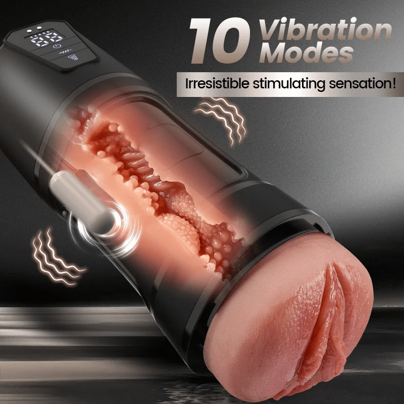 XV8: Realistic Electric Pocket Vagina Masturbator with 10 Vibrations 5 Suctions