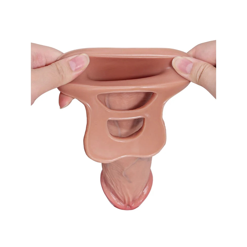 8.1” x 1.7” Soft Realistic Huge Penis Extension Sleeve