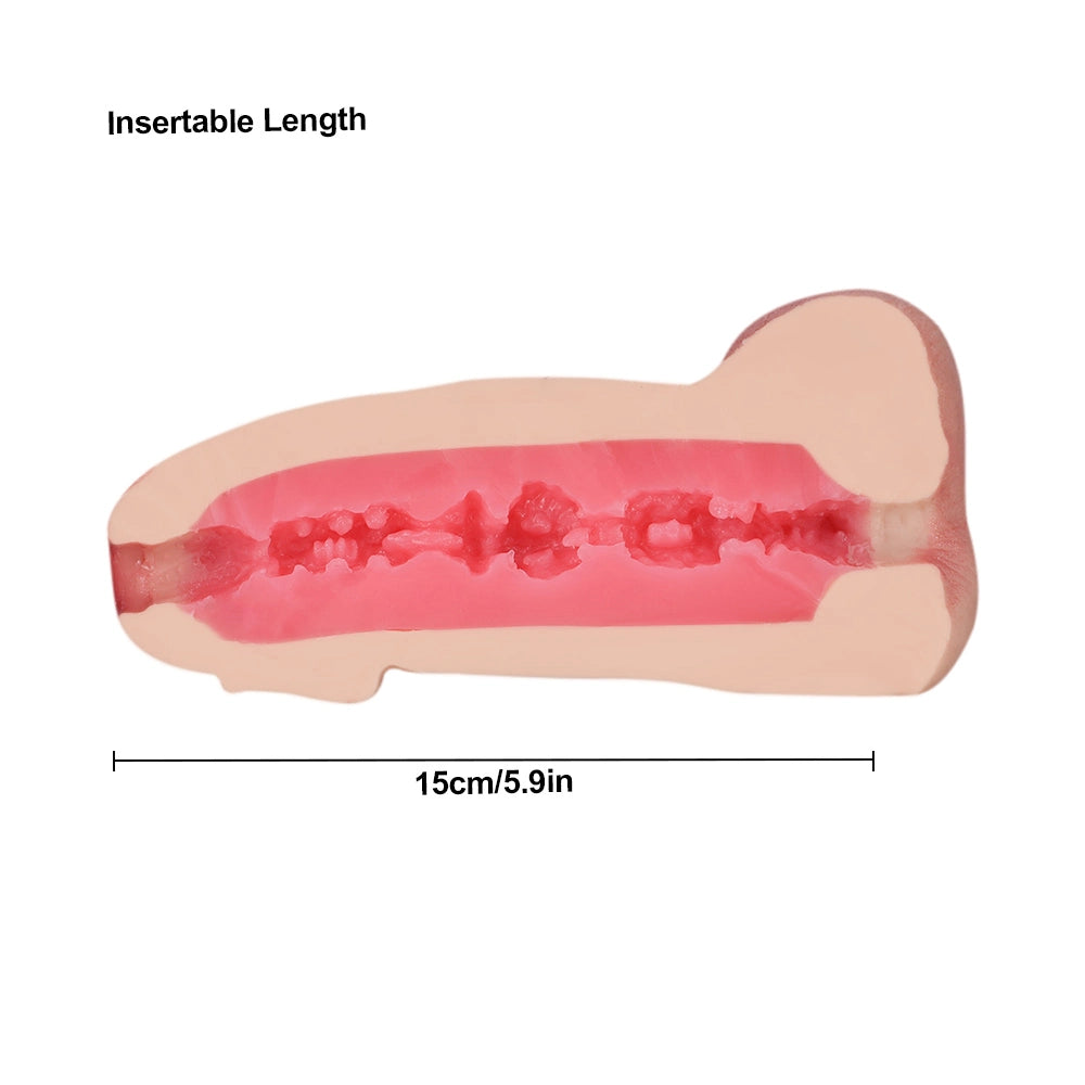 Kimi: 7.3in Realistic Soft Thick Anal Tunnel Silicone Pussy Dildo