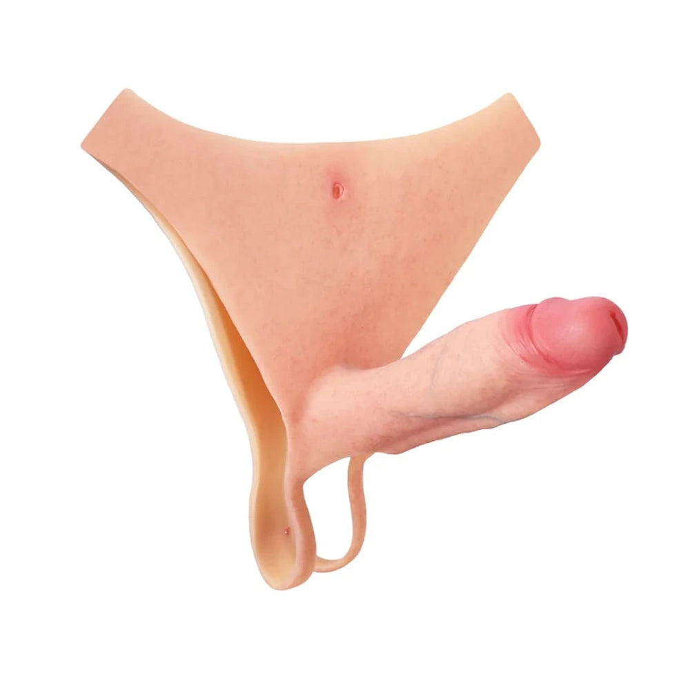7.8" x 2" Wearable Hollow Penis Sleeve • ED Cock Sleeve